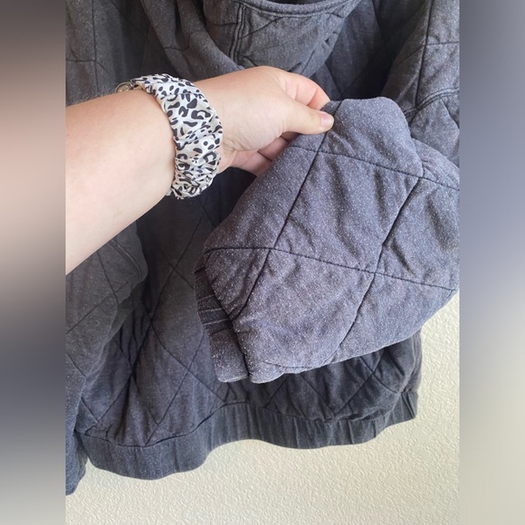 Wild Fable Target Oversized Quilted Hooded Sweatshirt Grey Size X-Large - Picture 6 of 7
